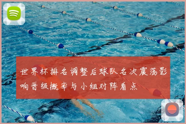 世界杯排名调整后球队名次震荡影响晋级概率与小组对阵看点