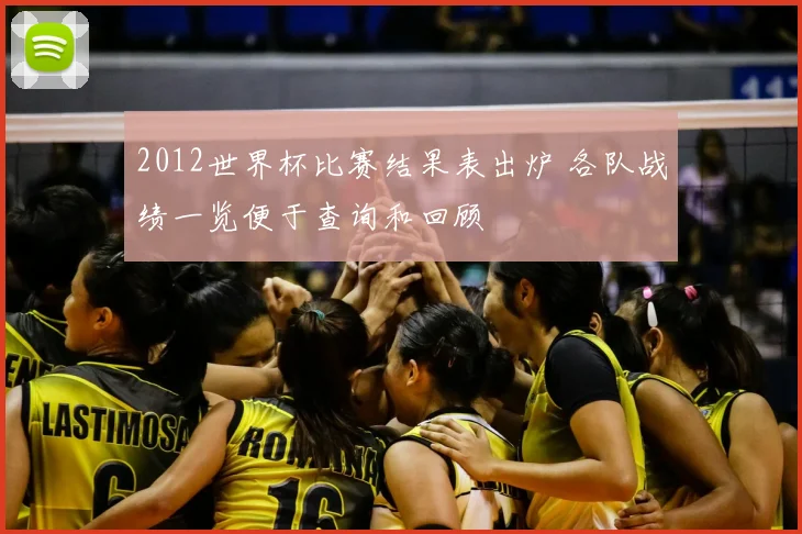 2012世界杯比赛结果表出炉 各队战绩一览便于查询和回顾